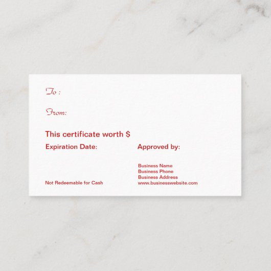 Firmenkundengeschäft-rustikales Rabattkarte (Rückseite)