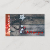 Firmenkundengeschäft-rustikales Rabattkarte (Vorderseite)