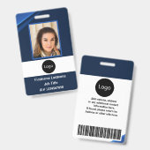 Firmenkundenkennung, Foto-Logo-Bar Ausweis (Vorder- & Rückseite)