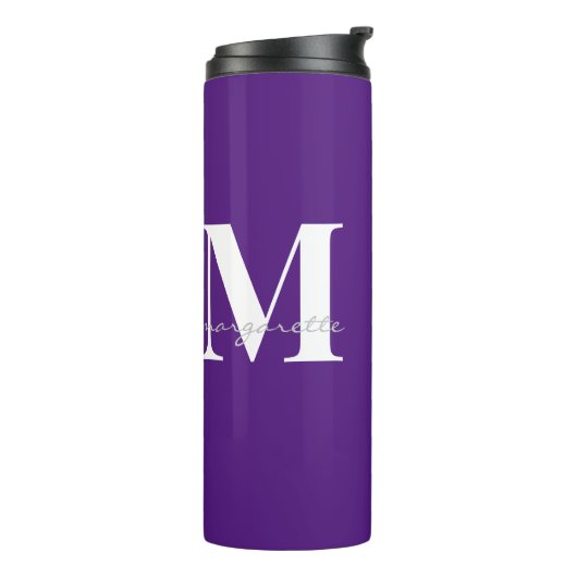 Firmenkundenlogo Modern Name des Mitarbeiters Thermosbecher (Nach links gedreht)