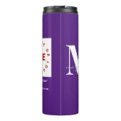 Firmenkundenlogo Modern Name des Mitarbeiters Thermosbecher (Rückseite)