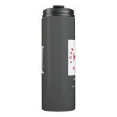 Firmenkundenlogo Modern Name des Mitarbeiters Thermosbecher (Vorderseite)