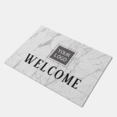 Firmenkundenspezifische Logos Moderne Marmorauswah Fußmatte (Schrägansicht)