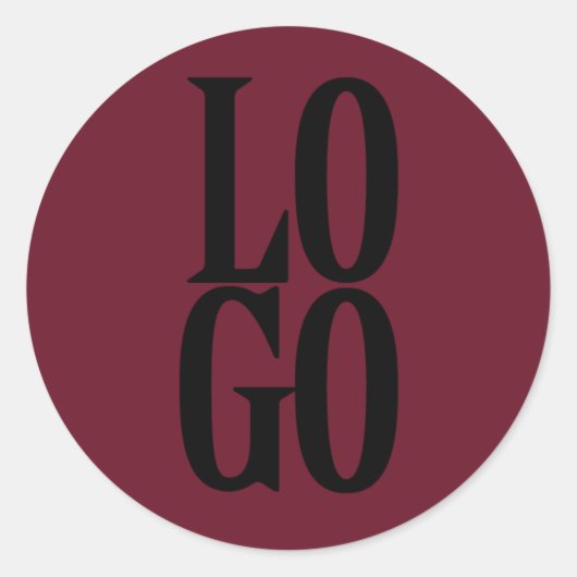 Firmenkundenspezifische Logos oder Firmenlogo für Runder Aufkleber (Vorderseite)