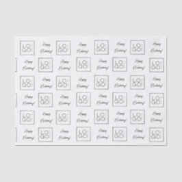 Firmenkundenspezifische Logos zum Geburtstag hinzu Seidenpapier