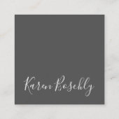 Firmenkundensupport mit Unterschrift Quadratische Visitenkarte (Rückseite)