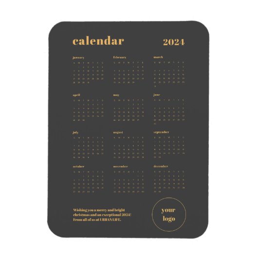 Firmenlogo 2024 Weihnachtskalender Magnet (Vertikal)