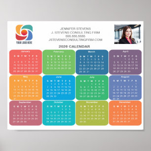 Firmenlogo 2026 Business Colorful Kalender Poster
