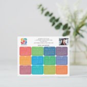 Firmenlogo 2026 Business Colorful Kalender Postkarte (Stehend Vorderseite)