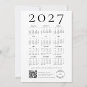 Firmenlogo 2027 Kalender QR-Code Frohe Weihnachten (Rückseite)