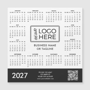 Firmenlogo 2027 Magnetkalender Magnetkarte