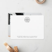 Firmenlogo 4 FotoCollage Beruflich Mitteilungskarte (Vorderseite/Rückseite Beispiel)