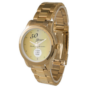 Firmenlogo 50 Jahre Service Armbanduhr