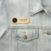 Firmenlogo als Berufliche Mitarbeiter-Gold Namensschild (Beispiel)