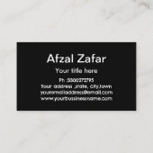 Firmenlogo, Anschrift und personalisierte Kontakta Visitenkarte (Rückseite)