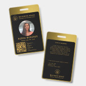 Firmenlogo | Attorney Black Gold Ausweis (Vorder- & Rückseite)