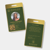 Firmenlogo | Attorney Dark Green Gold Ausweis (Vorder- & Rückseite)