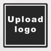 Firmenlogo auf dem Black Square Adhefe Label Etiketten (Design 1)