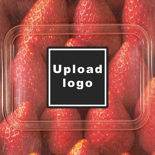 Firmenlogo auf dem Black Square Adhefe Label Etiketten