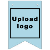 Firmenlogo auf hellblauem Frack Wimpelkette (Erste Fahne)