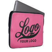 Firmenlogo auf Hot Pink, Firmenmarke Custom Laptopschutzhülle (Vorne Rechts)