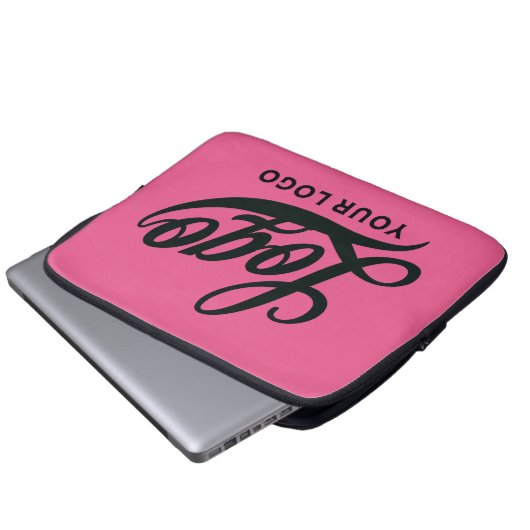 Firmenlogo auf Hot Pink, Firmenmarke Custom Laptopschutzhülle (Vorne Knopf)