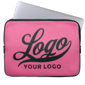 Firmenlogo auf Hot Pink, Firmenmarke Custom Laptopschutzhülle (Vorderseite)