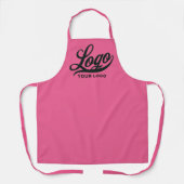 Firmenlogo auf Hot Pink, Firmenmarke nach Maß Schürze (Vorderseite)