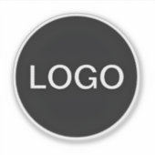 Firmenlogo auf Klarglasflasche Aufkleber (Vorderseite)