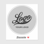 Firmenlogo auf Klarglasflasche Aufkleber (Blatt)