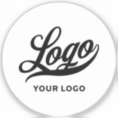 Firmenlogo auf Kleinem Vinyl-Kreis Telefon Aufkleber (Vorderseite)