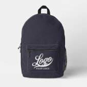 Firmenlogo auf Navy, Firmenmarke Custom Bedruckter Rucksack (Vorderseite)