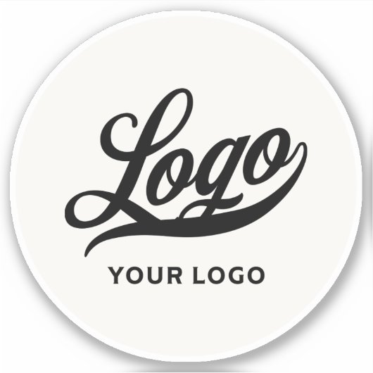 Firmenlogo auf Off White Circle Water Flasche Aufkleber (Vorderseite)