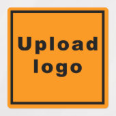 Firmenlogo auf Orange Square Adheheath Etiketten (Design 1)