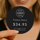 Firmenlogo | Aufkleber für den schwarzen Produktpr