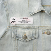 Firmenlogo aus rosa Marmor Namensschild (Beispiel)