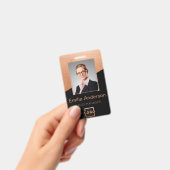 Firmenlogo Bar-Code Mitarbeiter Foto Rose Gold Ausweis (Handheld)