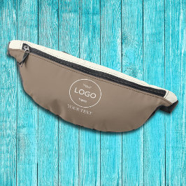 Firmenlogo beige braune Bauchbeutel Bauchtasche