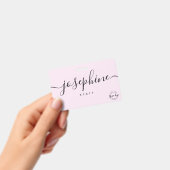 Firmenlogo Benutzerdefinierter Schriftname rosa Mi Ausweis (Handheld)