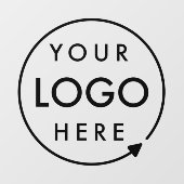 Firmenlogo | Benutzerdefiniertes Firmenlogo hochla Fensteraufkleber (Blatt)