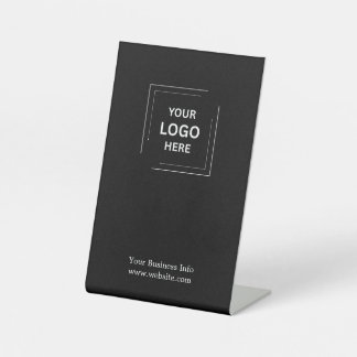 Firmenlogo | Benutzerdefiniertes Schwarz Beruflich Sockelschild