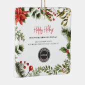 Firmenlogo Berries Mistletoe Weihnachtsfeiertag Keramikornament (Rechts)