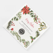 Firmenlogo Berries Mistletostab Weihnachten Serviette (Ecke)