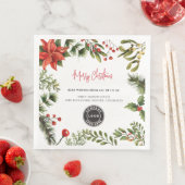 Firmenlogo Berries Mistletostab Weihnachten Serviette (Beispiel)