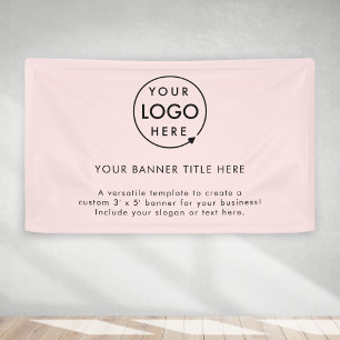 Firmenlogo Beruflich 5'-Banner in Rosa Banner