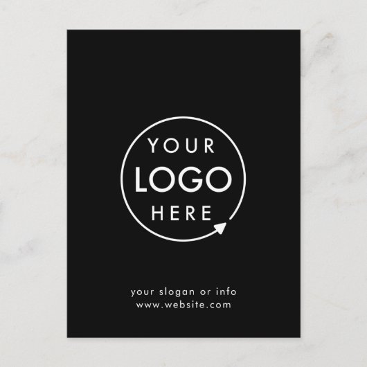 Firmenlogo | Beruflich Black Postkarte (Vorderseite)