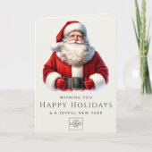 Firmenlogo Beruflich Elegante Custom Christmas Feiertagskarte (Vorderseite)