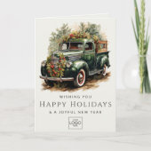 Firmenlogo Beruflich Elegante Custom Christmas Feiertagskarte (Vorderseite)