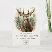 Firmenlogo Beruflich Elegante Custom Christmas Feiertagskarte (Vorderseite)