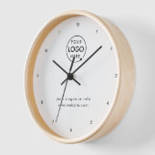 Firmenlogo | Beruflich Modern Minimal White Uhr (Winkel)